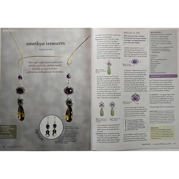 Beadwork Magazine December 2008 January 2009 - Picture 15 of 16